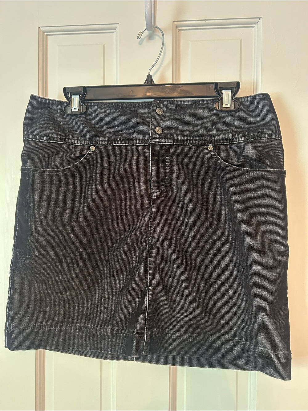 Athleta Black Corduroy Mini Skirt